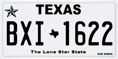 TX license plate BXI1622