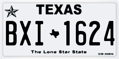 TX license plate BXI1624