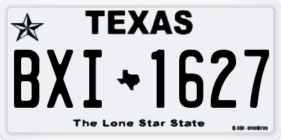 TX license plate BXI1627