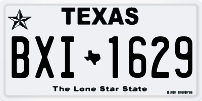 TX license plate BXI1629