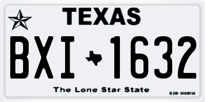 TX license plate BXI1632