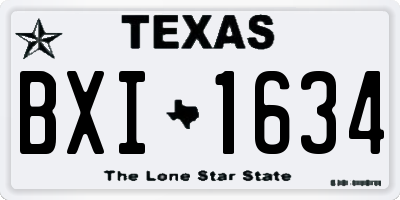 TX license plate BXI1634