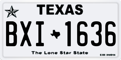 TX license plate BXI1636