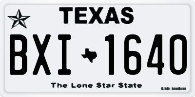 TX license plate BXI1640