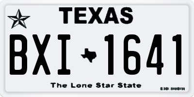 TX license plate BXI1641