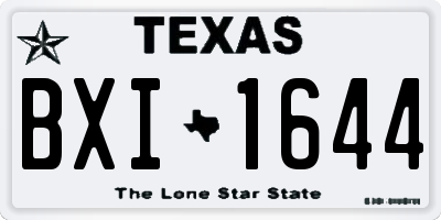 TX license plate BXI1644