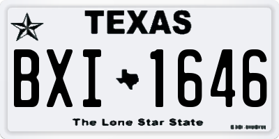 TX license plate BXI1646