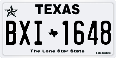 TX license plate BXI1648