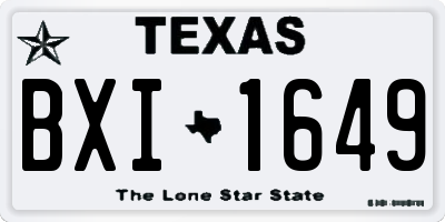 TX license plate BXI1649