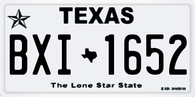 TX license plate BXI1652