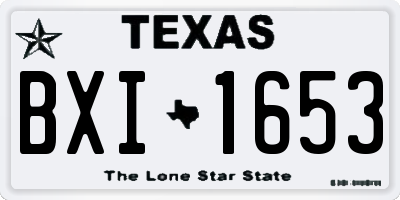 TX license plate BXI1653