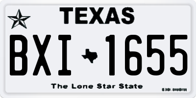 TX license plate BXI1655