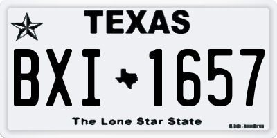 TX license plate BXI1657