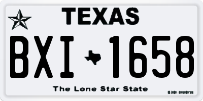 TX license plate BXI1658