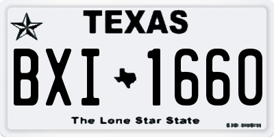 TX license plate BXI1660