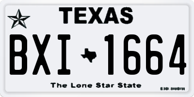 TX license plate BXI1664