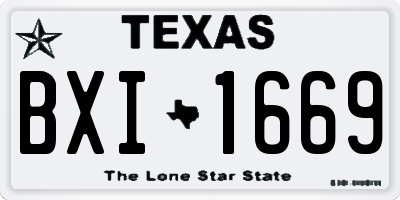 TX license plate BXI1669