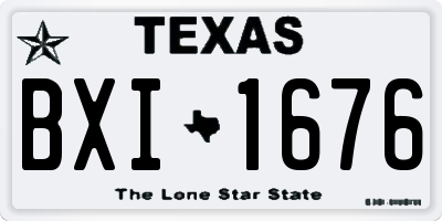 TX license plate BXI1676