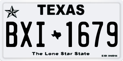 TX license plate BXI1679