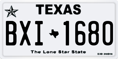 TX license plate BXI1680