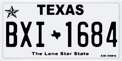 TX license plate BXI1684