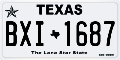 TX license plate BXI1687