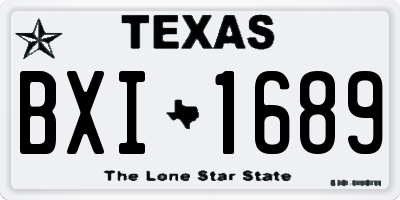 TX license plate BXI1689
