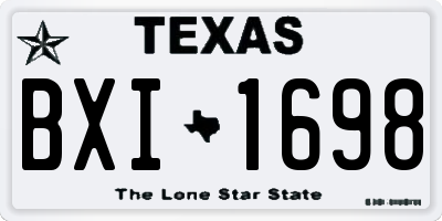 TX license plate BXI1698