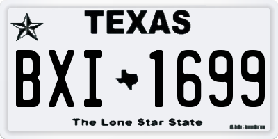 TX license plate BXI1699