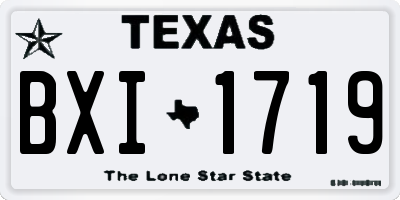TX license plate BXI1719