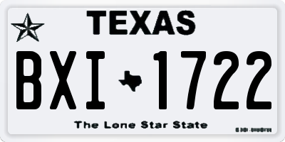 TX license plate BXI1722