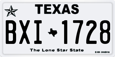 TX license plate BXI1728
