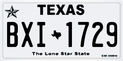 TX license plate BXI1729
