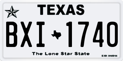 TX license plate BXI1740
