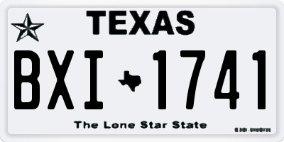 TX license plate BXI1741