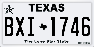 TX license plate BXI1746