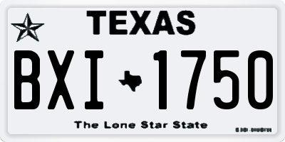 TX license plate BXI1750