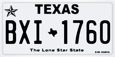 TX license plate BXI1760