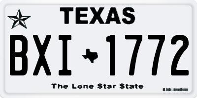 TX license plate BXI1772