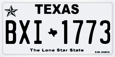 TX license plate BXI1773