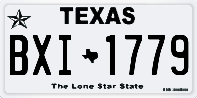TX license plate BXI1779