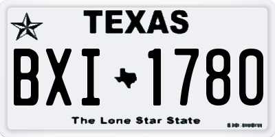 TX license plate BXI1780