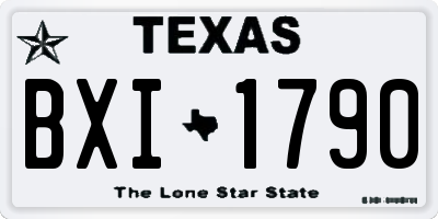 TX license plate BXI1790