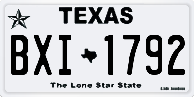 TX license plate BXI1792