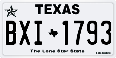 TX license plate BXI1793