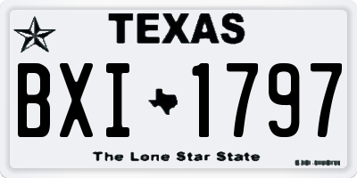 TX license plate BXI1797