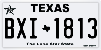 TX license plate BXI1813