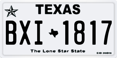TX license plate BXI1817