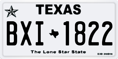 TX license plate BXI1822