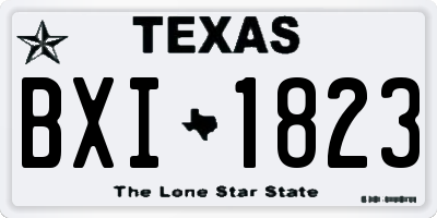 TX license plate BXI1823